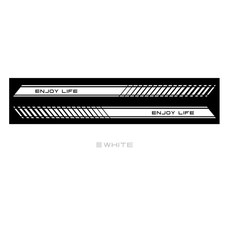 Белый Для Mercedes Vito Racing боковые полосы наклейки для эмблем виниловые графические виниловые 1 пара(L+ R - Название цвета: Белый