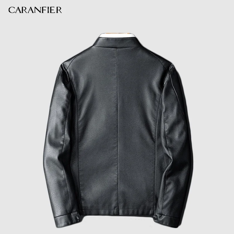 CARANFIER Для мужчин s искусственная ( ый) куртки пальто осень зима мотоциклетные