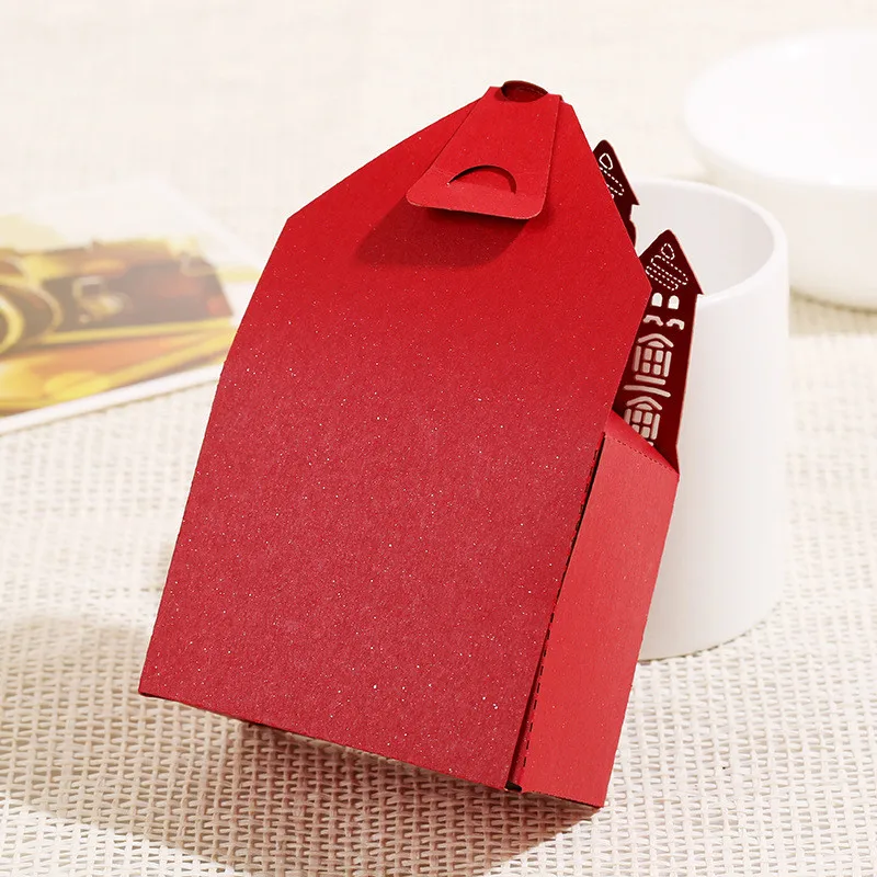 50 шт. Романтический Замок Свадебные подарки коробки для конфет подарочная