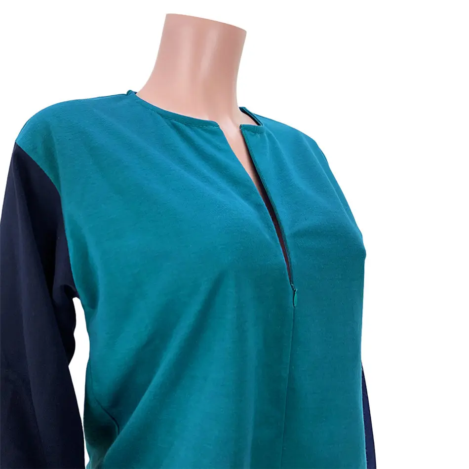 

Women Tracksuit Blue/khaki Color Match Sexy 2 Piece Matching Set Zipper Up Long Sleeve Crop Top and Loose Sweatpant Co-ord Sets