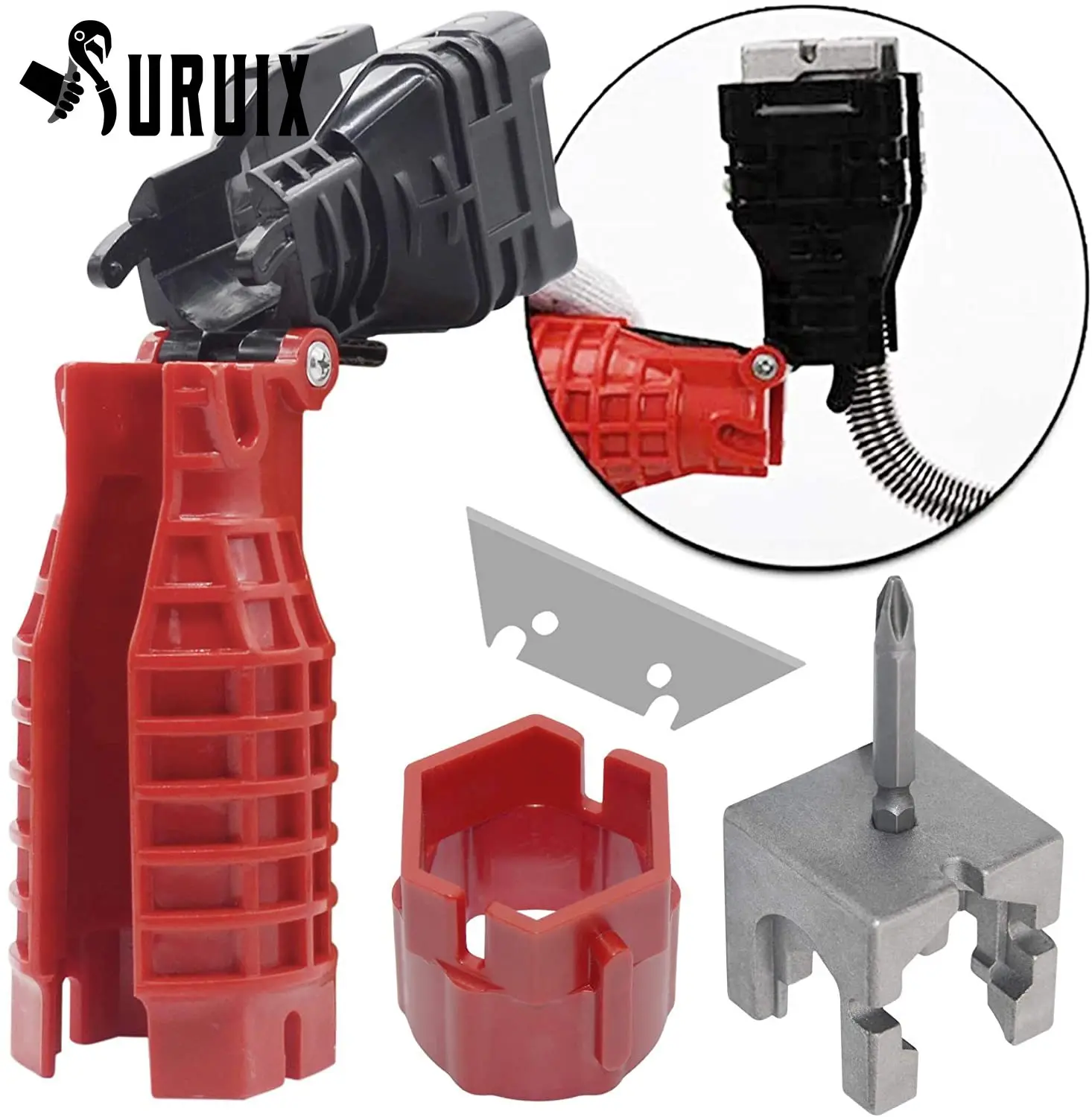 18 in 1 multifunctional plumbers wrench sink faucet basin wrenchs for tight spaces under sink kitchen bathroom toilet bowl free global shipping