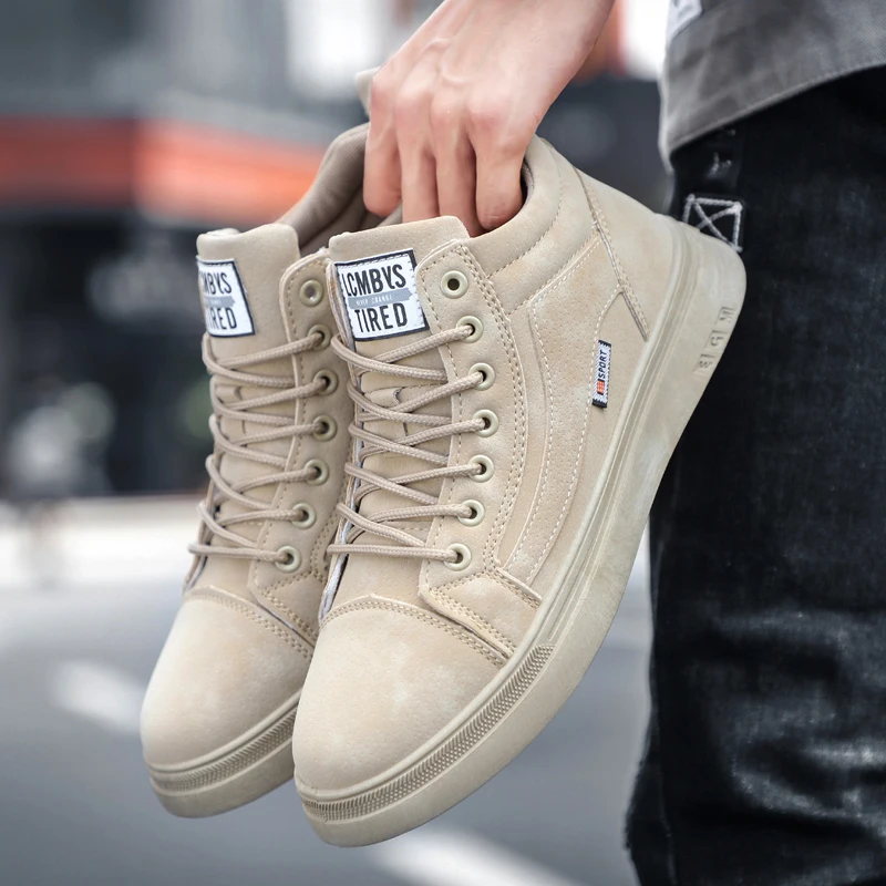 Zapatillas Hombre 2021 New Fashion Mens Breathable Skateboarding Shoes Sneakers High Quality Trainers Shoes Suede Leather Shoes