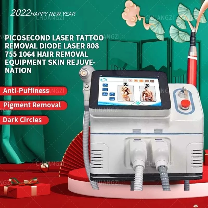 

Аппарат для лазерного удаления татуировок 2-в-1, диодный лазер 1200 Вт, 2000 Вт, 808, 755 нм, оборудование для удаления волос