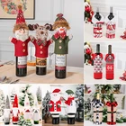 Рождественская крышка бутылки вина Рождественское украшение для дома 2020 рождественские украшения Xams подарки на новый год 2021 Рождественский Декор
