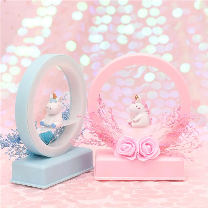 Ночник с музыкой в виде единорога милые украшения для спальни подарок подруг