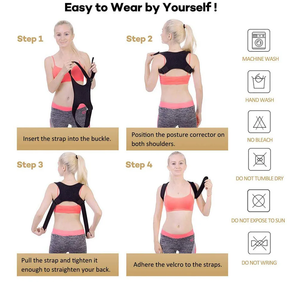 Новый Регулируемый бандаж для осанки Getinfit поддерживающий пояс Корректор до
