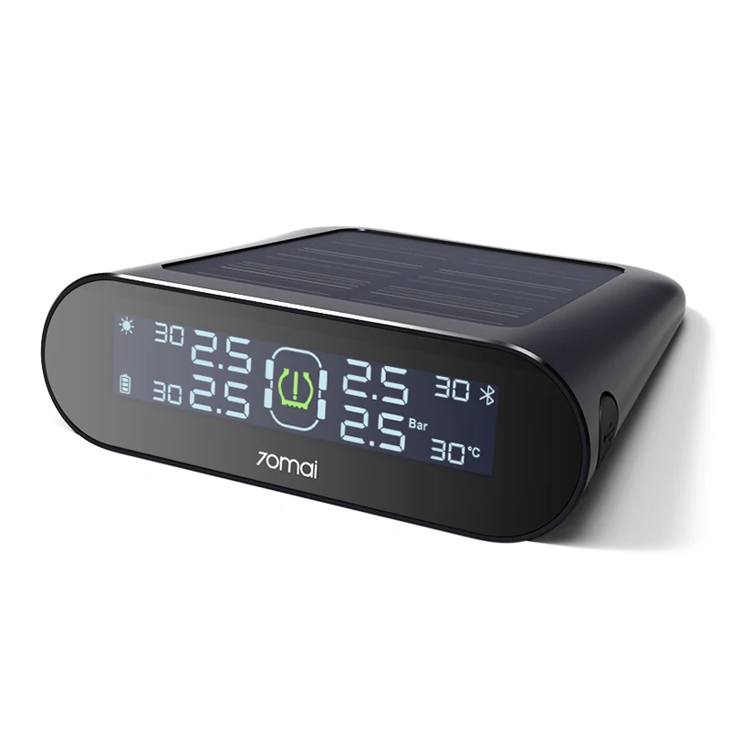 Xiaomi 70mai TPMS монитор давления в шинах Systerm солнечной энергии цифровой ЖК-дисплей автомобильный охранный датчик давления для шин приложение