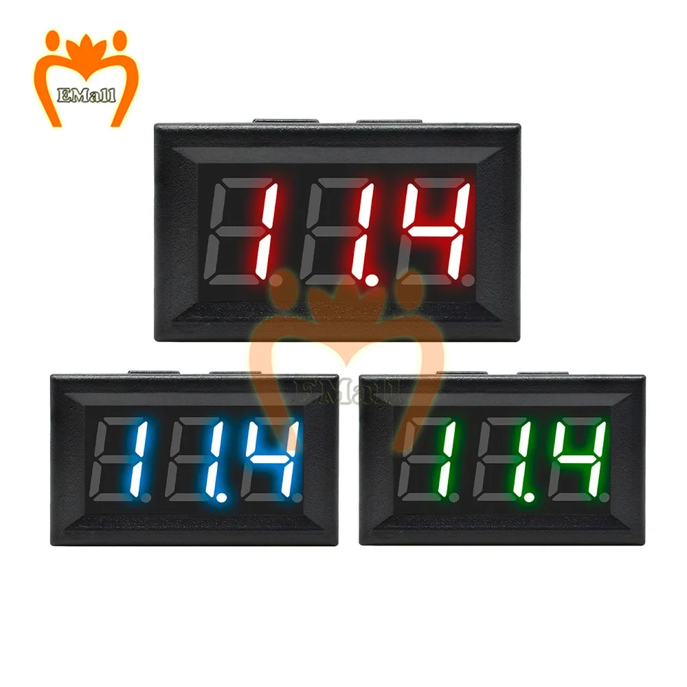 

Digital Voltmeter DC 5V to 120V 2 Wire Digital Voltmeter Voltage Panel Meter For Electromobile Motorcycle Car LED Display Gauge