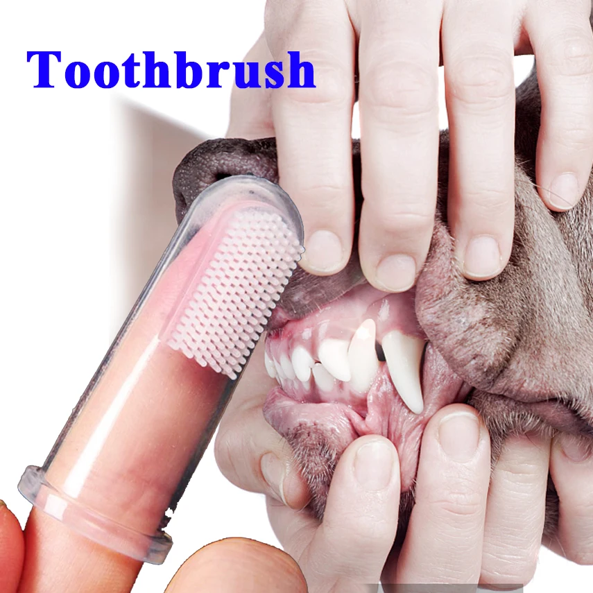 Зубная щетка для домашних животных супер мягкая плюшевая собачья зубная кошек