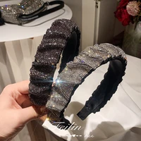 sparkly luxury handmade baroque full colorful crystal padded headbands rhinestones hairbands for women party hair accessories