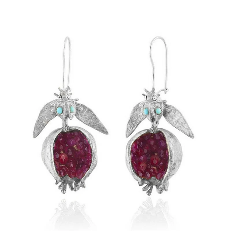 

New Ethnic Pomegranate Dangle Earrings for Women Vintage Earring Indian Tribe Brincos Accessories Fashion Girl Jewelry Gift