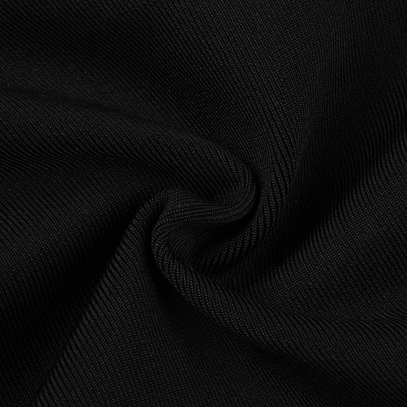 

Newest Chic Women Fashion Sexy Halter Black Long SleeveTwo Pieces Bandage Set 2020 Celebrity Designer Fashion Shorts Women's Set