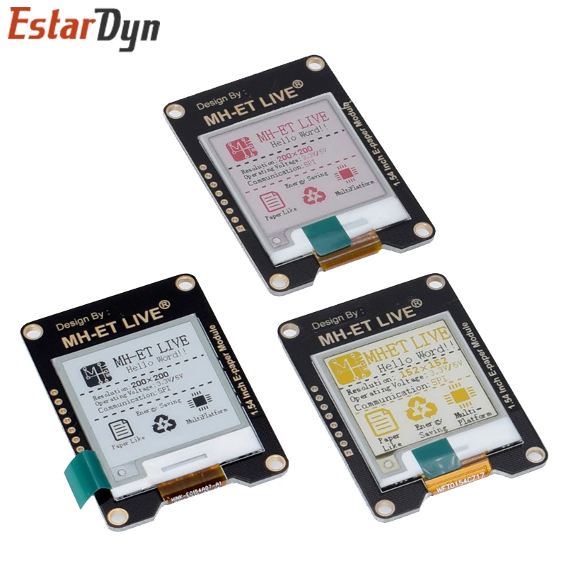 Модуль Epaper для Arduino STM raspberry pi ESP32 1 54 дюйма E-Ink дисплей EInk SPI поддержка Global/Part |