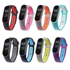 Ремешок силиконовый для Mi Band 3 4, спортивный дышащий сменный Браслет для смарт-часов Xiaomi Mi Band 4 3