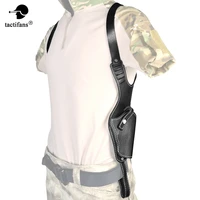 tactical military holster genuine leather cowhide shoulder underarm armpit hidden concealed gun rh pistol vertical hunting