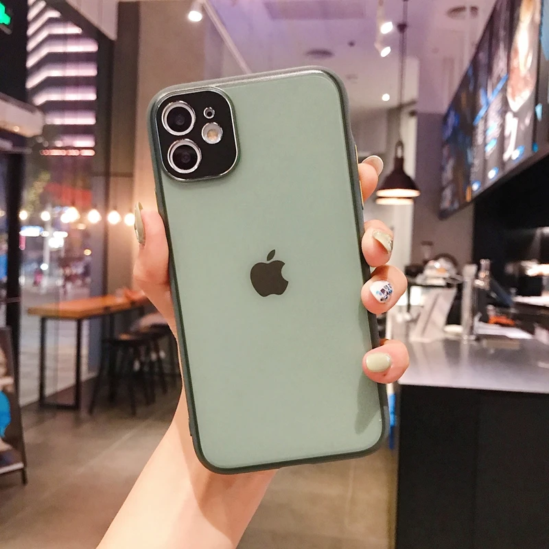 Акриловый металлический объектив матовый чехол для телефона iPhone 11 Pro Max