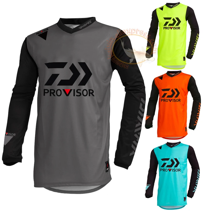 

2022 Long Sleeve Quick Dry Fishing Clothing Downhill Jersey Fishing Shirts Anti UV Sportswear Outdoor Breathable Fishing Jersey