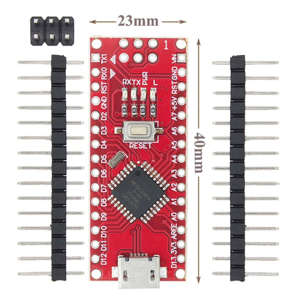 Купи 10 шт. Nano Micro USB с Загрузчиком совместимый контроллер Nano V3 для arduino CH340 USB драйвер 16 МГц Nano v3.0 ATMEGA168P за 1,624 рублей в магазине AliExpress