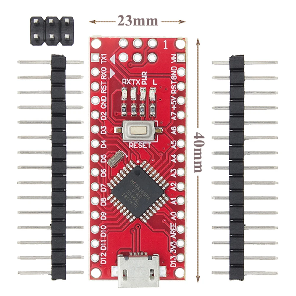 10 шт. Nano Micro USB с Загрузчиком совместимый контроллер V3 для arduino CH340 драйвер 16 МГц v3.0