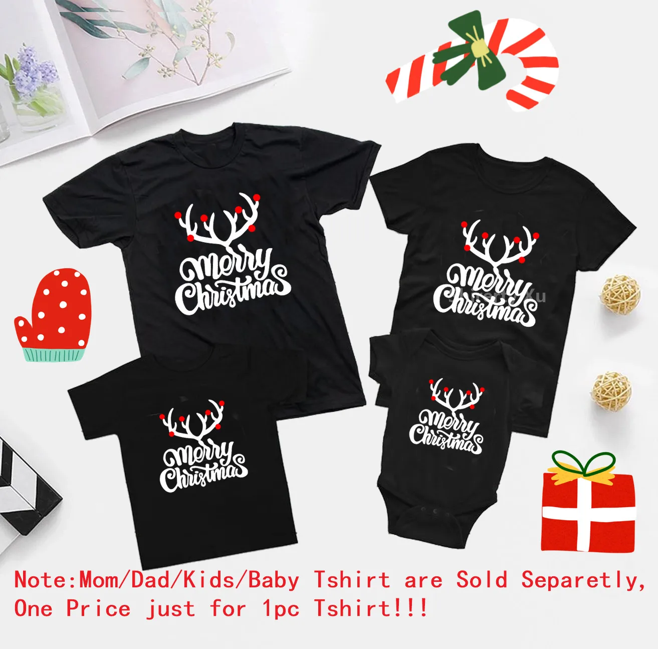 

Рождественские Семейные рубашки, забавная Рождественская футболка для папы, мама и я, семейная сочетающаяся Рождественская одежда, хлопков...