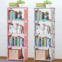 Simple Shelf DIY Bookshelf Easy Assembly Cabinets Storage Shelve for Books Space-saving Sundries Organizer Rack Home Furniture