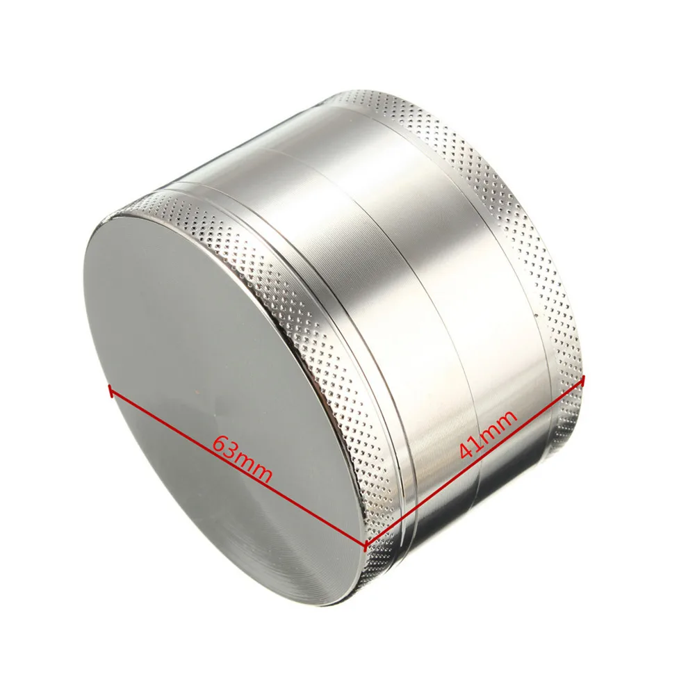 63 мм 4-слойная мельница для трав из цинкового сплава ручная табака большие