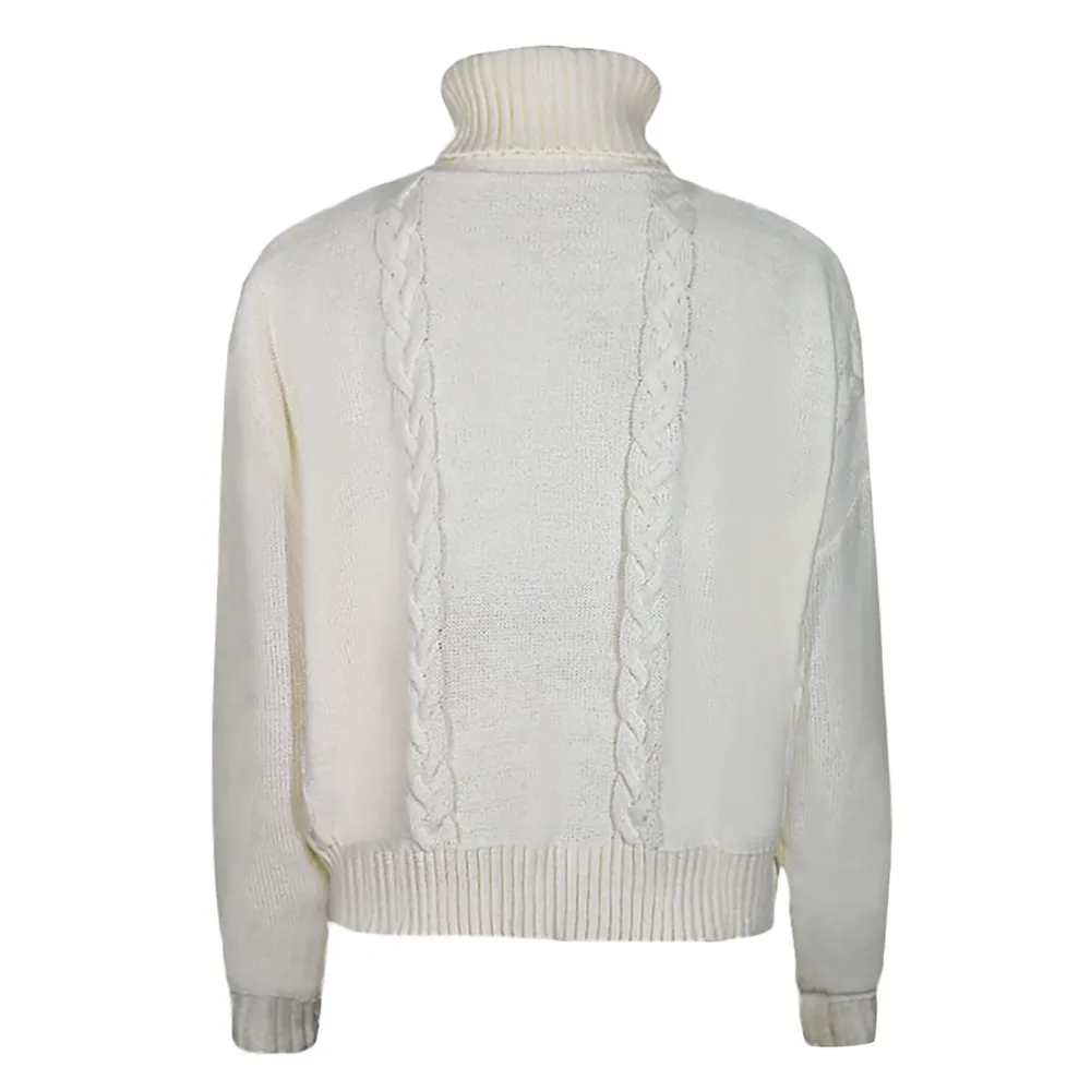 Зимний женский джемпер новинка 2019 Свободный пуловер свитер водолазка