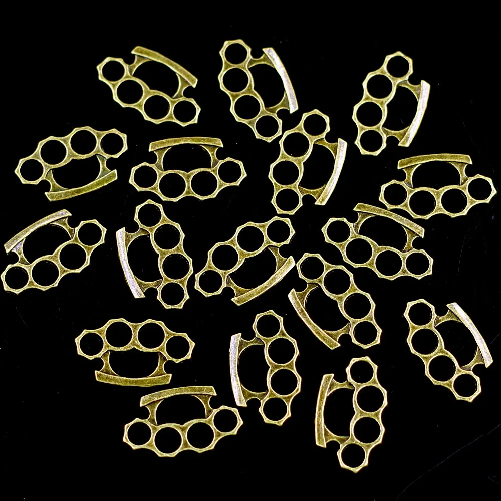 20 шт. Бронзовый тональный полый медведь амулет лапа Подвески Разъемы брелок для