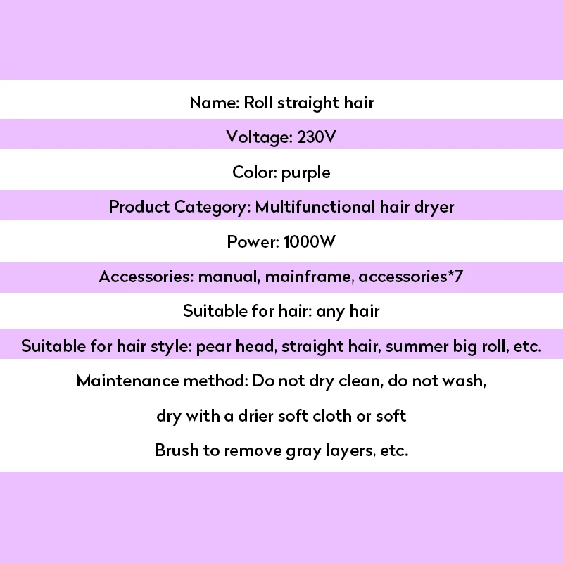 

Kemei 7in1 Hair Dryers Multifunction Hair Curler Portable Hot and Cold Curler Wand Straightener Iron Styling Tool KM-585