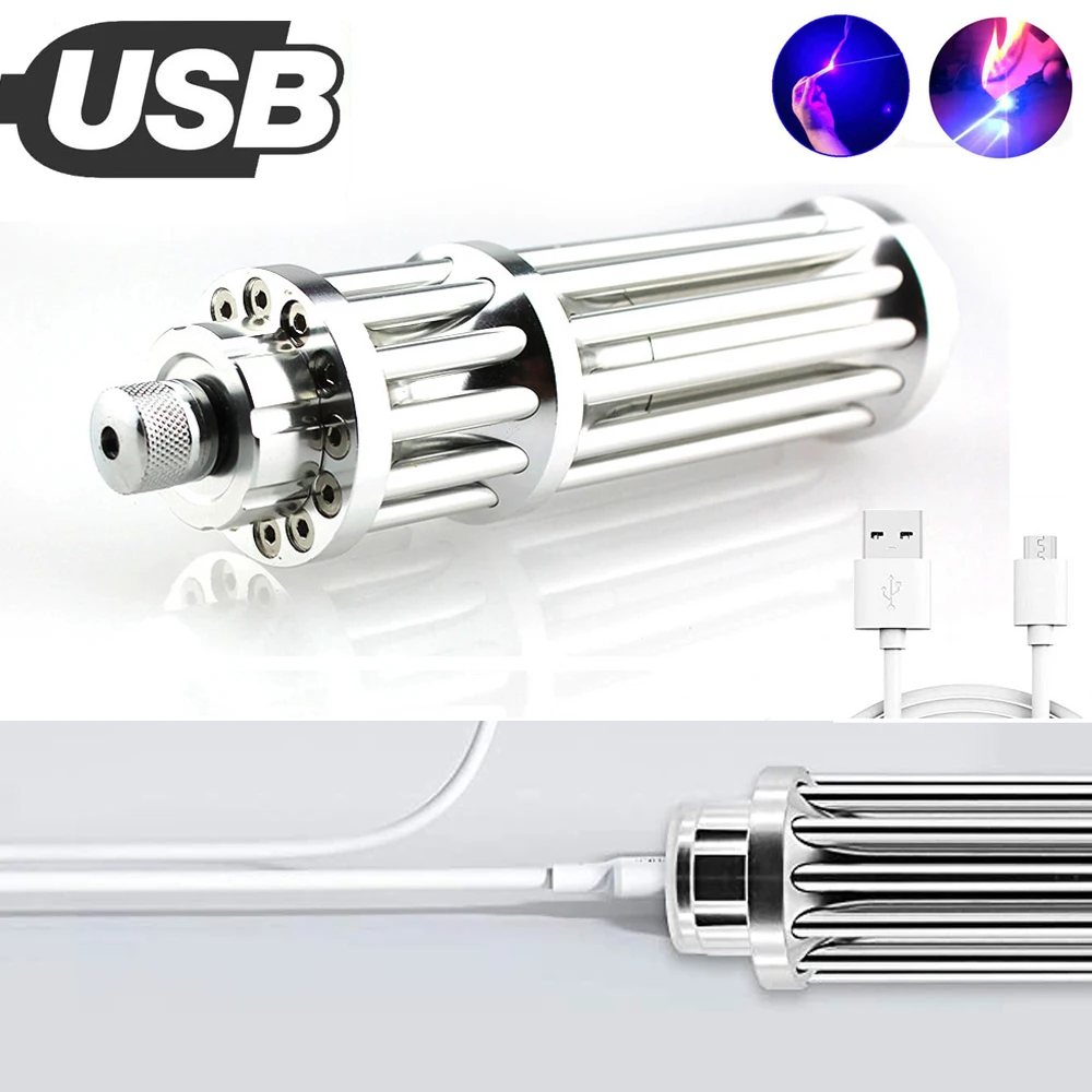 USB перезаряжаемые самые мощные синие лазерные указки со встроенной батареей