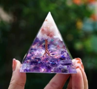 tree of life orgone pyramid pink opal with amethyst quartz orgonite energy emf protection multiplier reiki energy