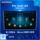 Автомобильный радиоприемник, мультимедийный плеер, 6 ГБ + 128 Гб, Android 11, DSP, для Audi A3 2, 8P, 2003 -2012, IPS, GPS-навигация, Carplay, RDS, No 2Din, DVD