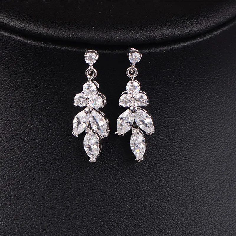 RAKOL роскошный Искрящийся Блестящий кубический циркон ожерелье серьги Ювелирные