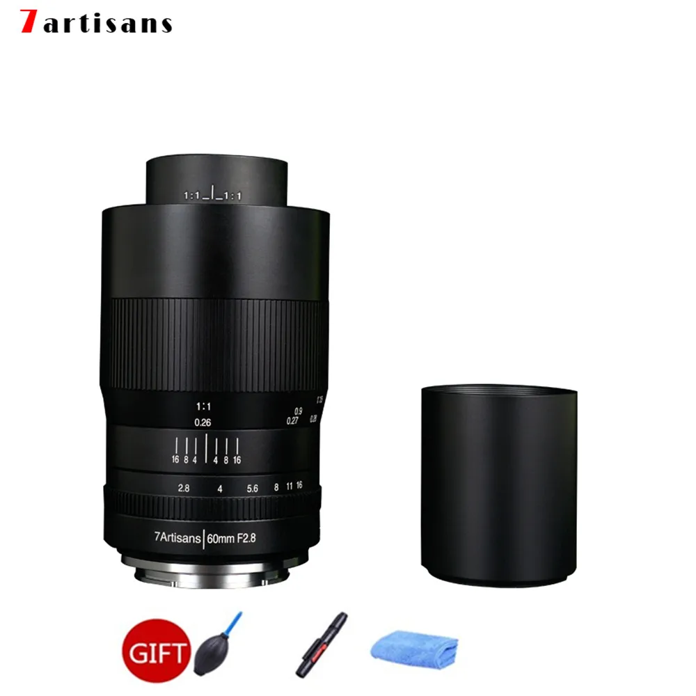 7artisans 60 мм f2.8 1:1 увеличение макро объектив подходит для Canon EOSM EOSR E Fuji M43 nikon z