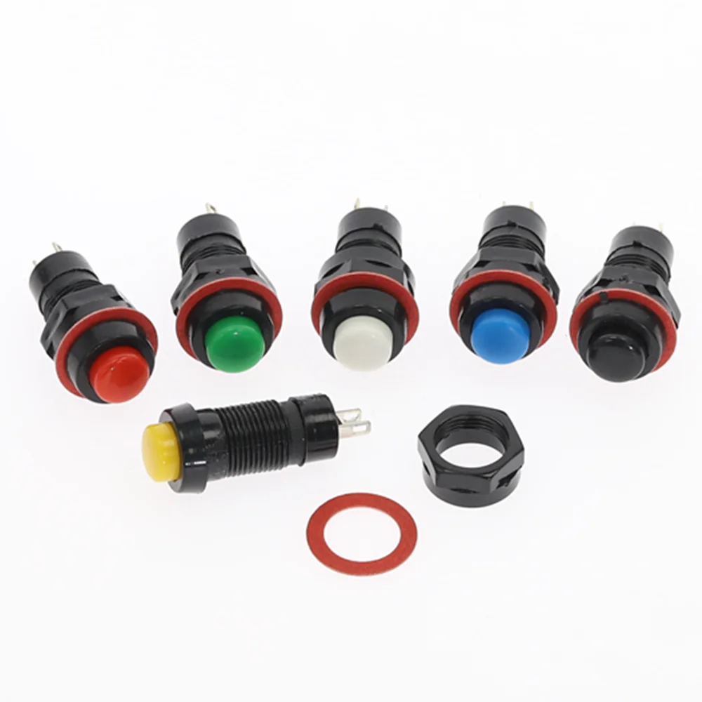 

1pcs/6pcs/10pcs DS-211 DS-213 Push Button Switch 10mm Momentary / Self Locking Round Button Switch DS211 DS213 miniature