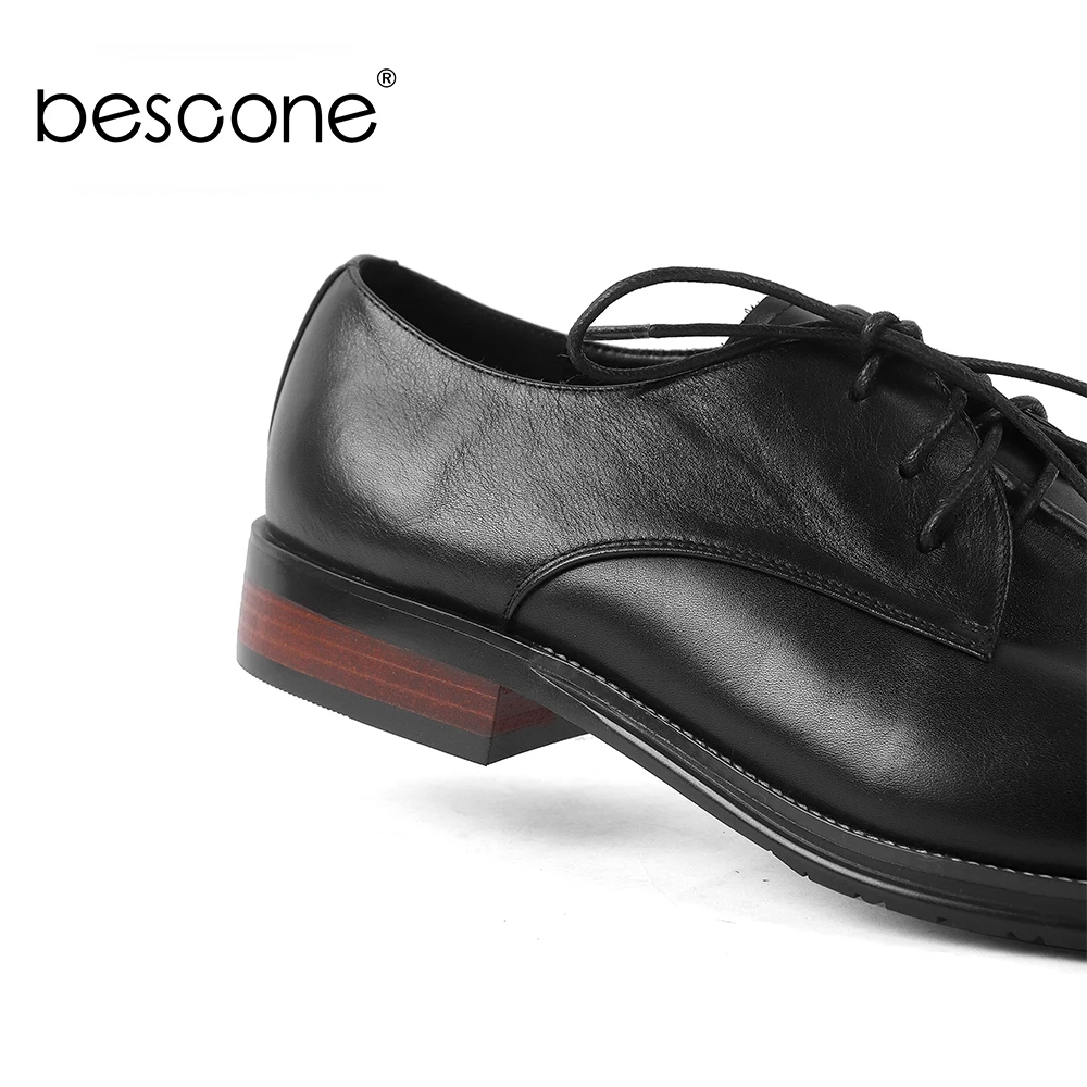 BESCONE/Классические Мужские модельные туфли в деловом стиле удобные дышащие