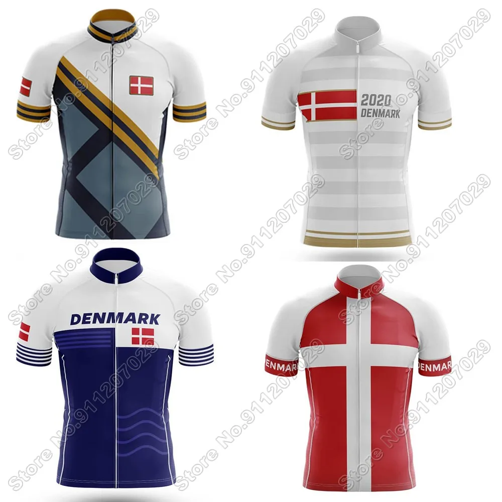 Дания 2021 Велоспорт Джерси с коротким рукавом летняя велосипедная одежда мужские