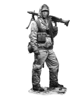 124 75mm 118 100mm resin model kits world war ii german machine gun soldier figure unpainted no color rw 076