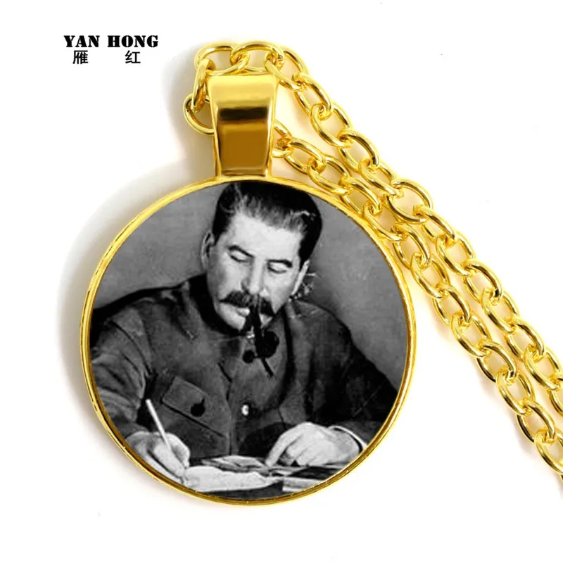 Новая классическая советский hero Сталин стеклянный купол кулон ожерелье CCCP