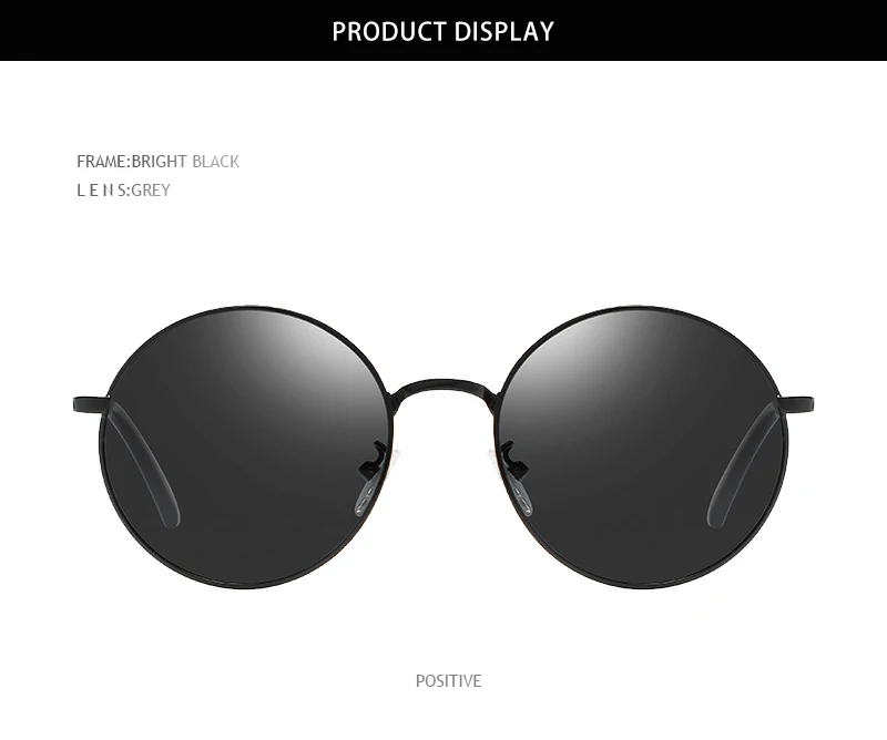 SUNWEAR Ретро стимпанк поляризационные мужские солнцезащитные очки модные круглые черные металлические женские солнцезащитные очки для вождения