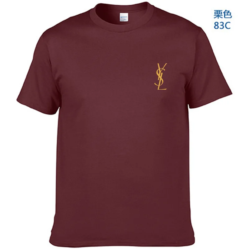 

Summer Men T-shirt Brand Letter Print Cotton T Shirts Brand Male O-Neck Short Sleeve Tshirts Casual Loose Solid Tees Tops