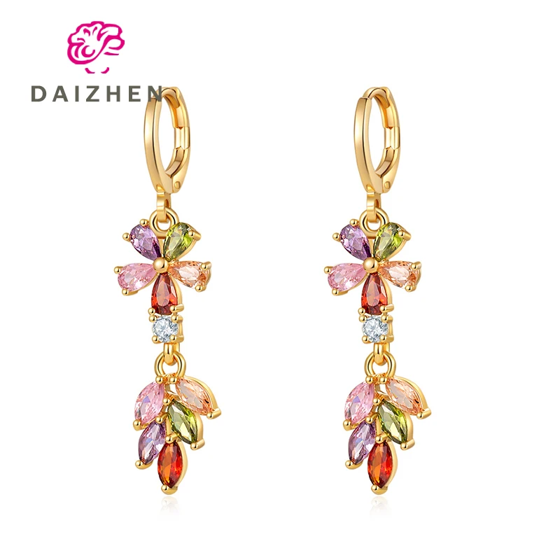 

Hot Fashion Women's Hanging Earrings Hypoallergenic Copper Silver color Wedding Long Bridal Earrings Jewelry Xmas