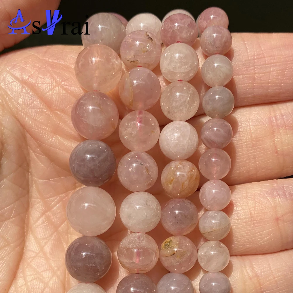 

Natural Stone Pink Opal Spacer Loose Round Beads For Jewelry Making 6/8/10mm Diy Bracelets Accessories 15"