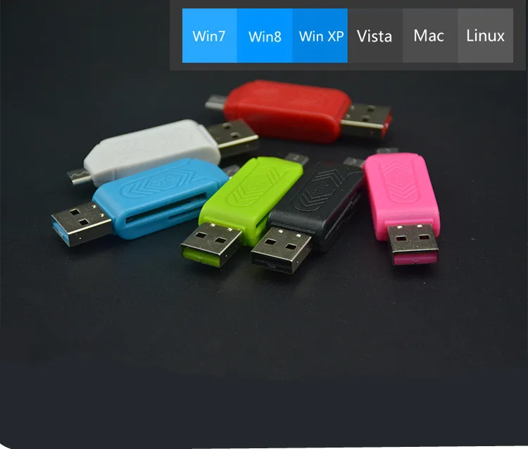 Whosesale! 10 шт OTG кард-ридер высокоскоростной USB2.0 Micro SD/SDXC TF для компьютера |
