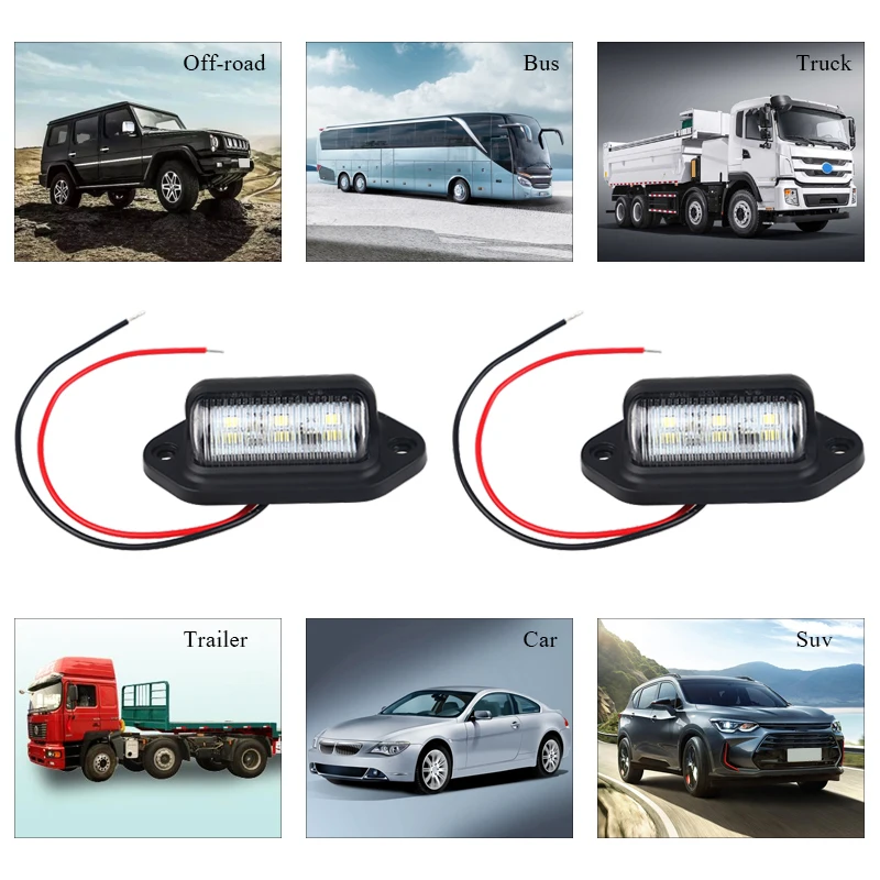 1 пара 9 30 в 6 светодиодный водонепроницаемый для легковых автомобилей прицепов