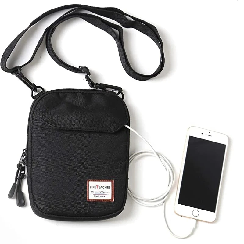 

Man Travel Neck Bag Women Small Women Multi-Function Shoulder Passport Cellphone Bag Hanging Cards Wallets for Outdoor Sport
