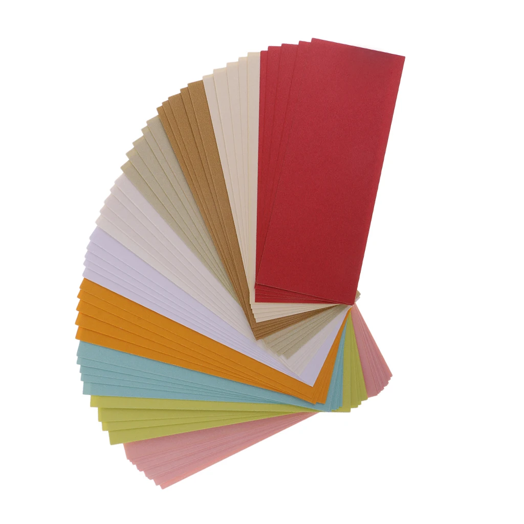 

50x 10 Color Metallic Paper Cardstock For Business Scrapbooking Card