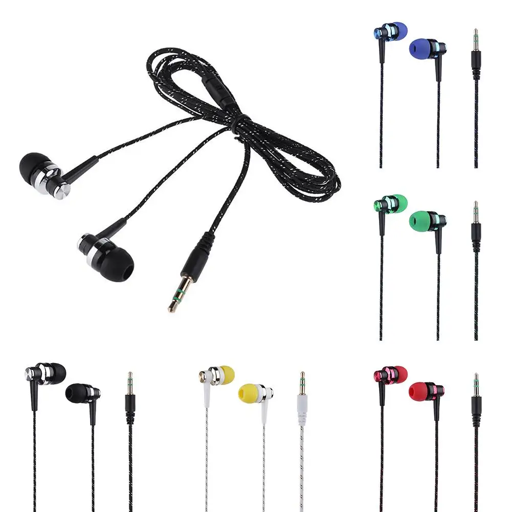 

Stylish Braided Line Stereo Music In-ear Headset Earphone without Mic Headphone