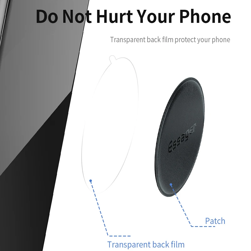 Магнитный автомобильный держатель для телефона Essager металлическая пластина