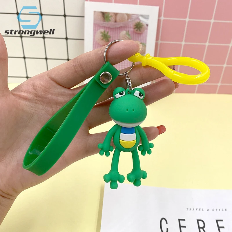 Strongwell корейский мультяшный брелок для ключей в виде маленькой лягушки машину